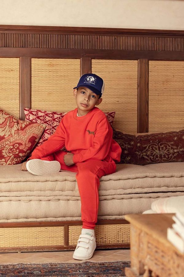 Mini Rodini Dječja pamučna dukserica Mini Rodini Dog boja: crvena, s aplikacijom, 2472013442