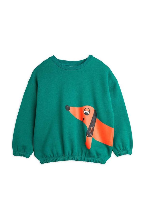 Mini Rodini Dječja pamučna dukserica Mini Rodini Dog boja: zelena, s tiskom, 2472015975