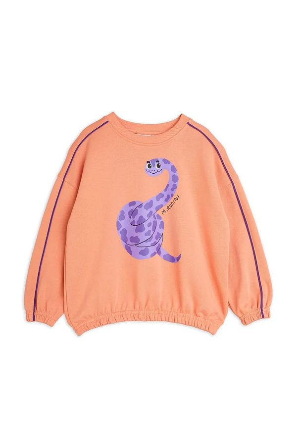 Mini Rodini Dječja pamučna dukserica Mini Rodini Snake boja: ružičasta, s tiskom, 2512013913