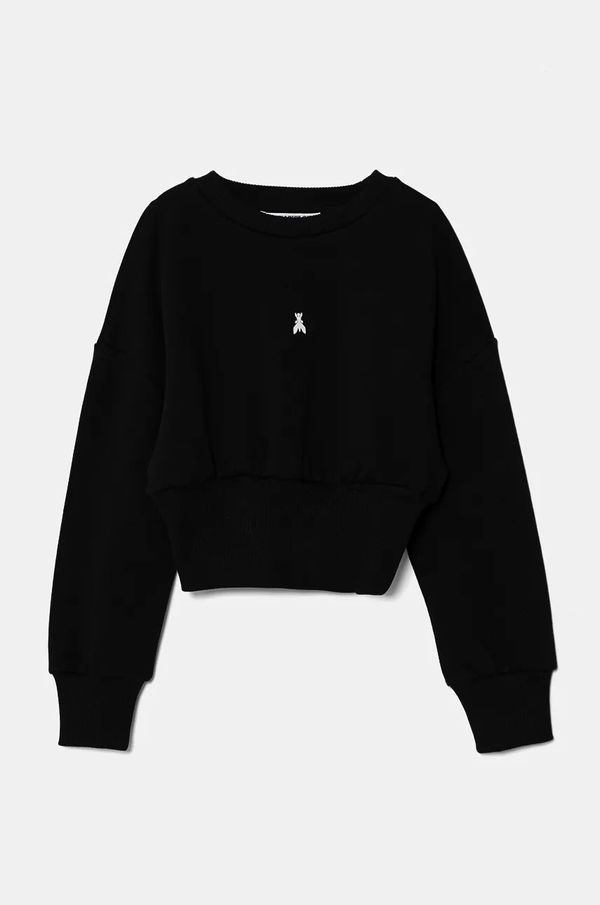 Patrizia Pepe Dječja pamučna dukserica Patrizia Pepe J046 boja: crna, bez uzorka, 7M0870