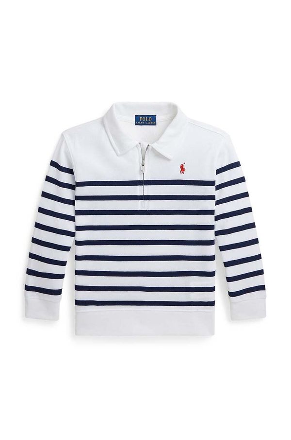 Polo Ralph Lauren Dječja pamučna dukserica Polo Ralph Lauren boja: bijela, s uzorkom, 322942104001