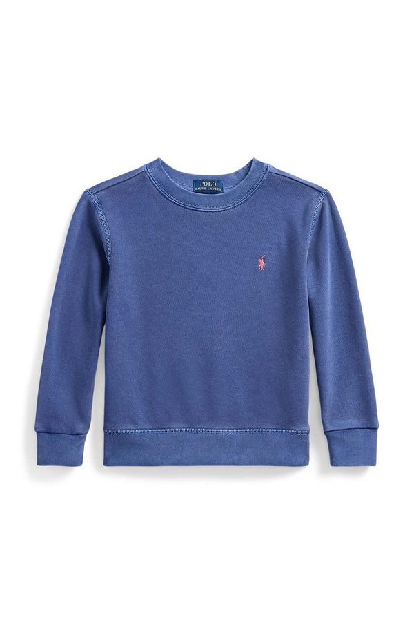 Polo Ralph Lauren Dječja pamučna dukserica Polo Ralph Lauren boja: tamno plava, bez uzorka, 322942099003