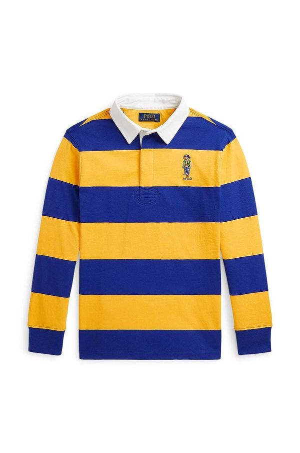 Polo Ralph Lauren Dječja pamučna dukserica Polo Ralph Lauren boja: žuta, s uzorkom, 323952586002