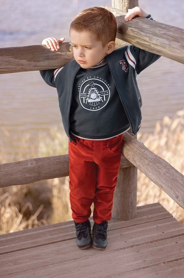 TARTINE ET CHOCOLAT Dječja pamučna dukserica Tartine et Chocolat boja: tamno plava, s tiskom, TZ15011