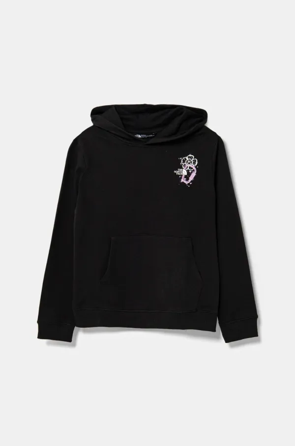 The North Face Dječja pamučna dukserica The North Face GRAPHIC RELAXED HOODIE boja: crna, s kapuljačom, s tiskom, NF0A8AXRJK31