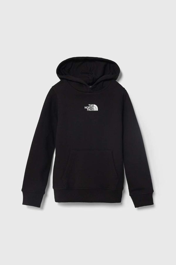 The North Face Dječja pamučna dukserica The North Face PO ZUMU HOODIE boja: crna, s kapuljačom, s tiskom