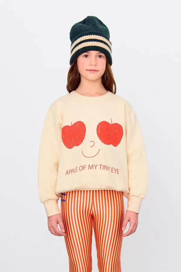Tinycottons Dječja pamučna dukserica Tinycottons APPLES EYES GRAPHIC SWEATSHIRT