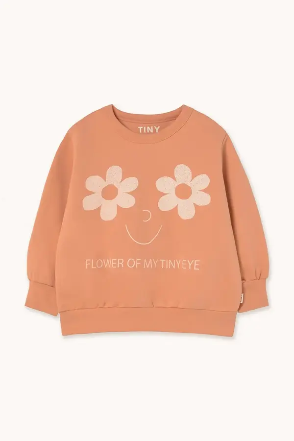 Tinycottons Dječja pamučna dukserica Tinycottons FLOWERS EYES GRAPHIC SWEATSHIRT