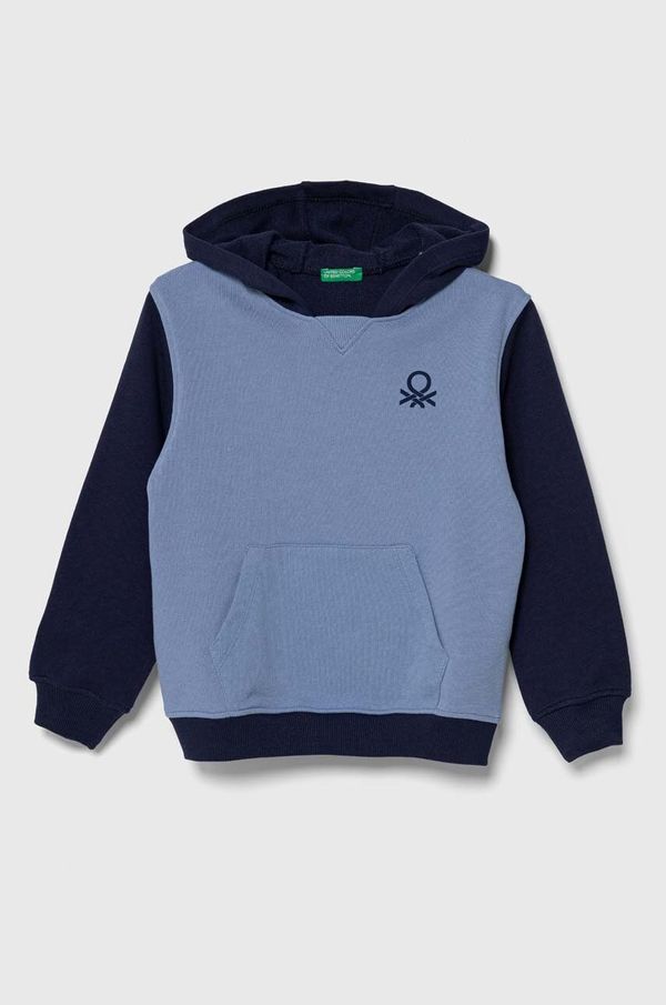 United Colors of Benetton Dječja pamučna dukserica United Colors of Benetton s kapuljačom, s uzorkom