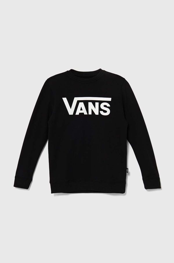Vans Dječja pamučna dukserica Vans CLASSIC II CREW boja: crna, s tiskom, VN000K99BLK1