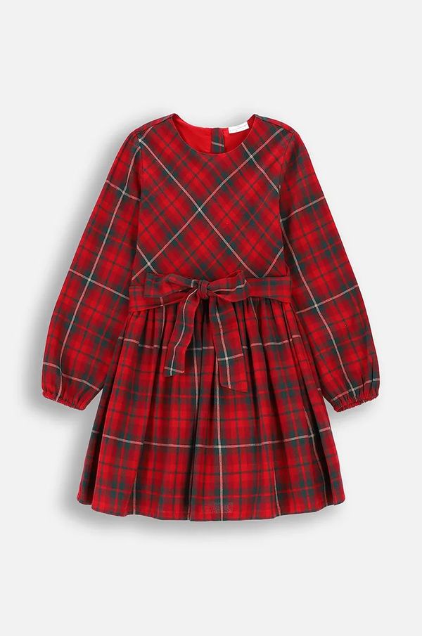 Coccodrillo Dječja pamučna haljina Coccodrillo boja: bijela, mini, širi se prema dolje, ELEGANT JUNIOR GIRL