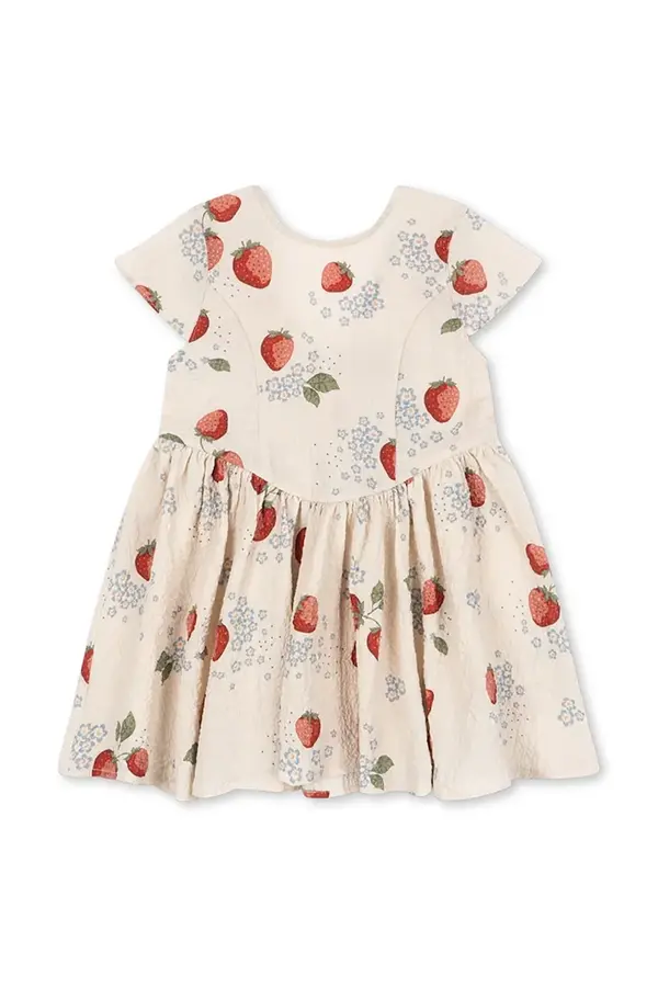 Konges Sløjd Dječja pamučna haljina Konges Sløjd AVA SS BOW DRESS GOTS
