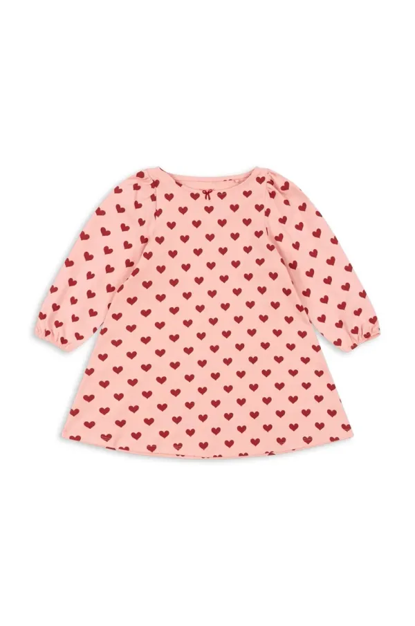 Konges Sløjd Dječja pamučna haljina Konges Sløjd DREY DRESS GOTS boja: ružičasta, mini, širi se prema dolje, KS102566