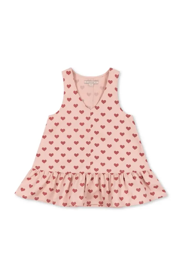 Konges Sløjd Dječja pamučna haljina Konges Sløjd FEN DRESS GOTS boja: ružičasta, mini, širi se prema dolje, KS102443