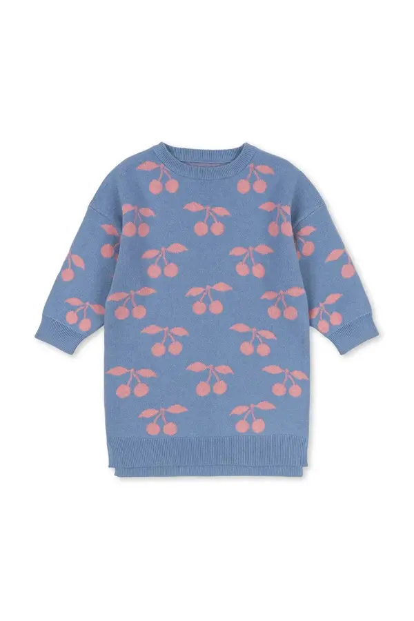 Konges Sløjd Dječja pamučna haljina Konges Sløjd LAPIS KNIT DRESS GOTS