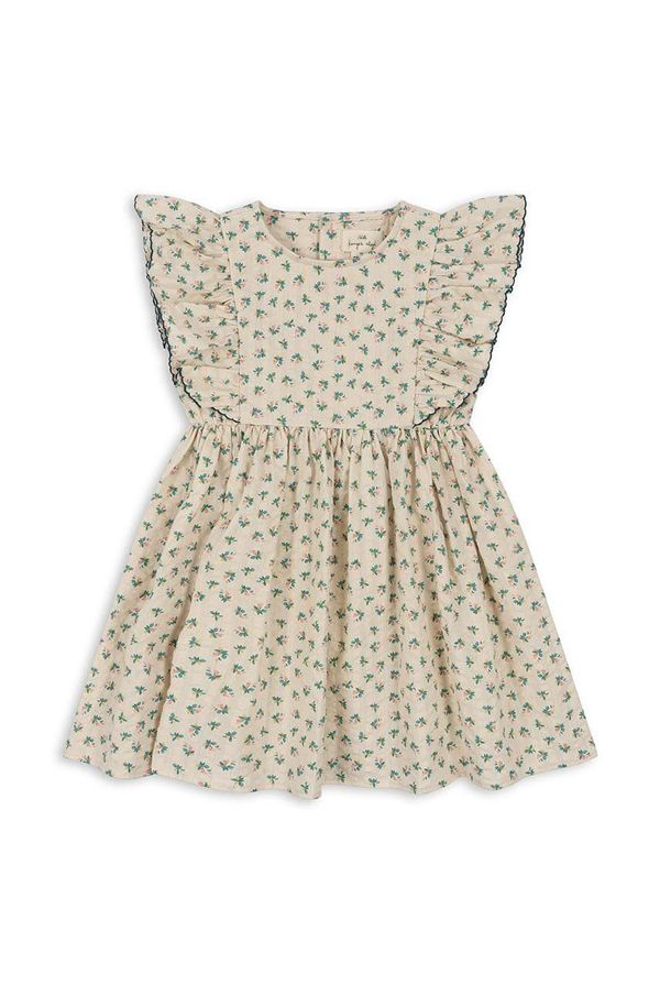 Konges Sløjd Dječja pamučna haljina Konges Sløjd mini, širi se prema dolje