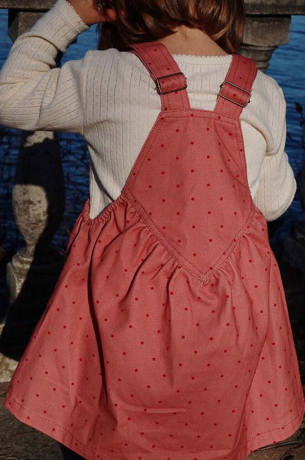 Konges Sløjd Dječja pamučna haljina Konges Sløjd NOLA SPENCER DRESS GOTS boja: ružičasta, mini, širi se prema dolje, KS101638