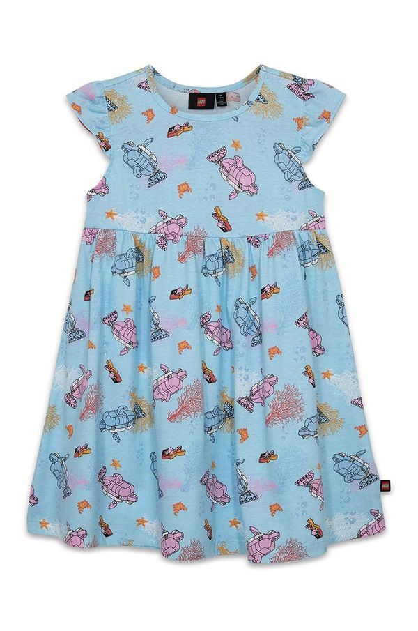 Lego Dječja pamučna haljina Lego mini, širi se prema dolje