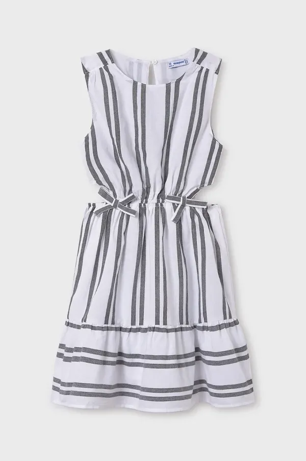 Mayoral Dječja pamučna haljina Mayoral boja: crna, mini, širi se prema dolje, 6982