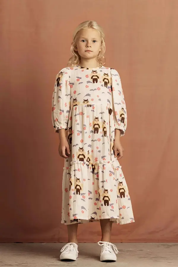 Mini Rodini Dječja pamučna haljina Mini Rodini Muslin bee