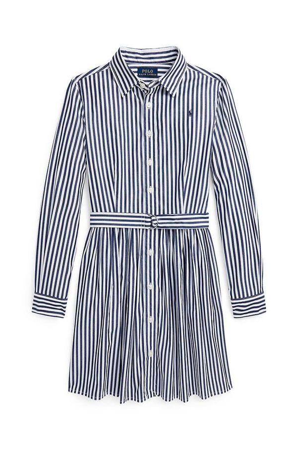 Polo Ralph Lauren Dječja pamučna haljina Polo Ralph Lauren mini, ravna, 313934134003