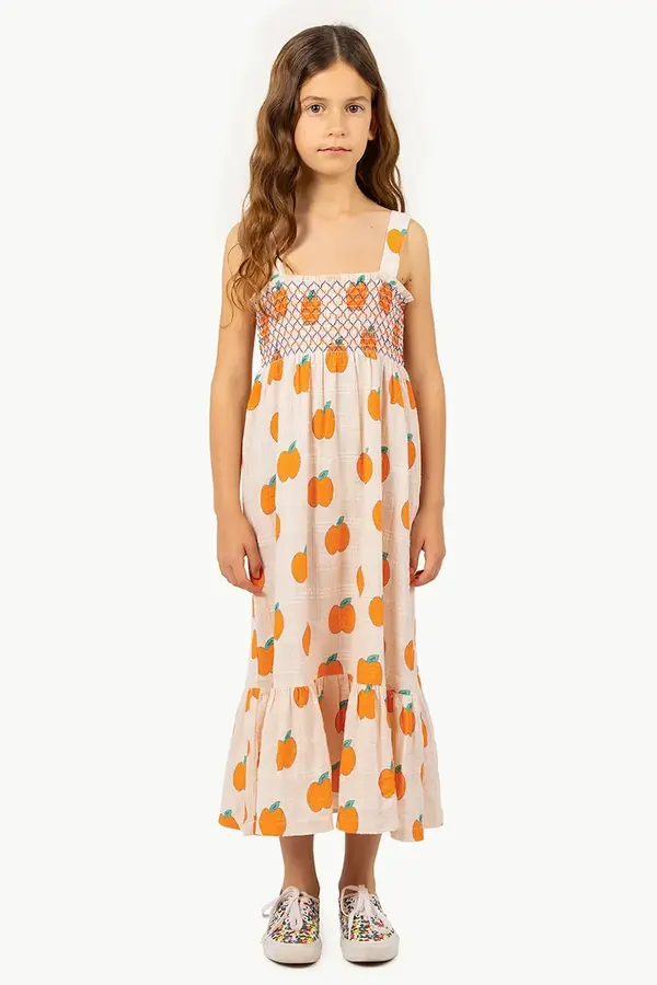 Tinycottons Dječja pamučna haljina Tinycottons APPLES DRESS