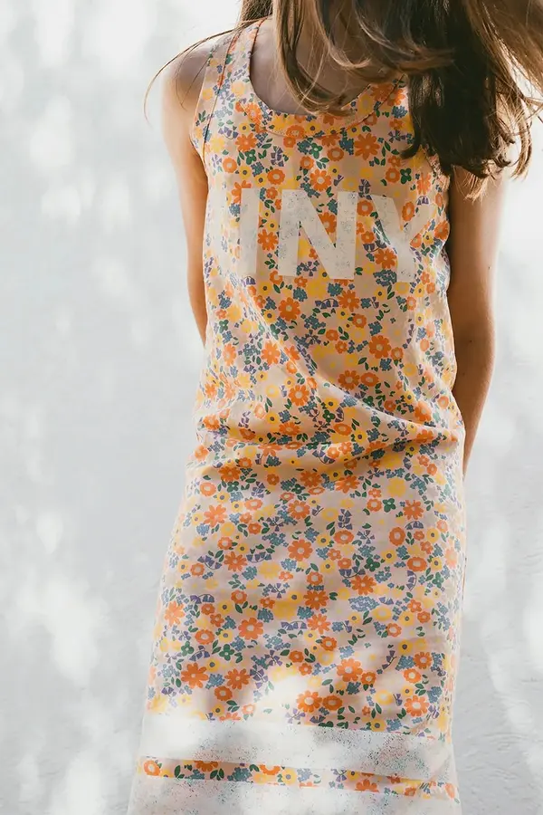 Tinycottons Dječja pamučna haljina Tinycottons GARDEN DRESS