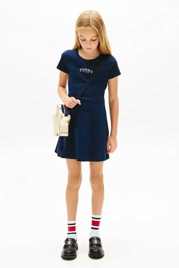 Tommy Hilfiger Dječja pamučna haljina Tommy Hilfiger