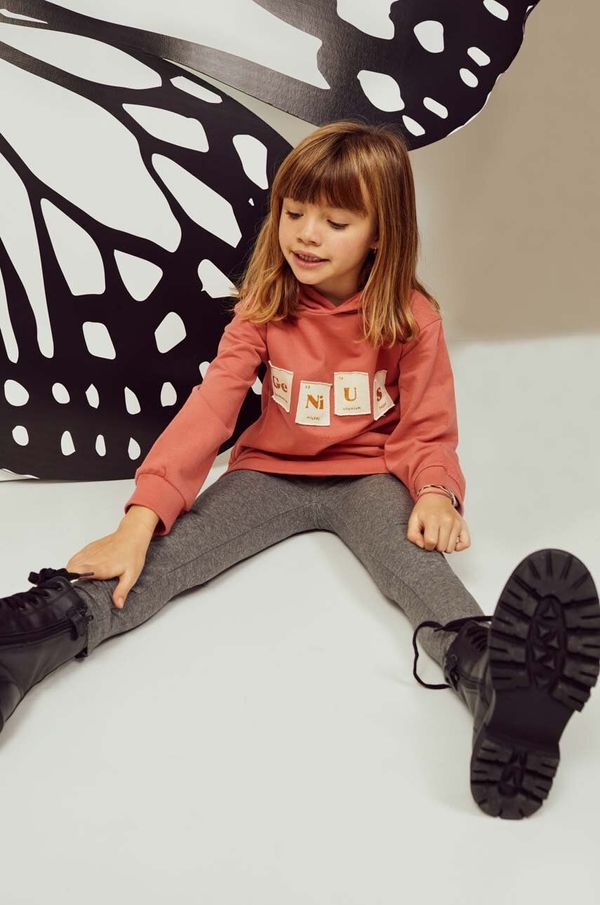 Zippy Dječja pamučna haljina zippy boja: ružičasta, mini, ravna