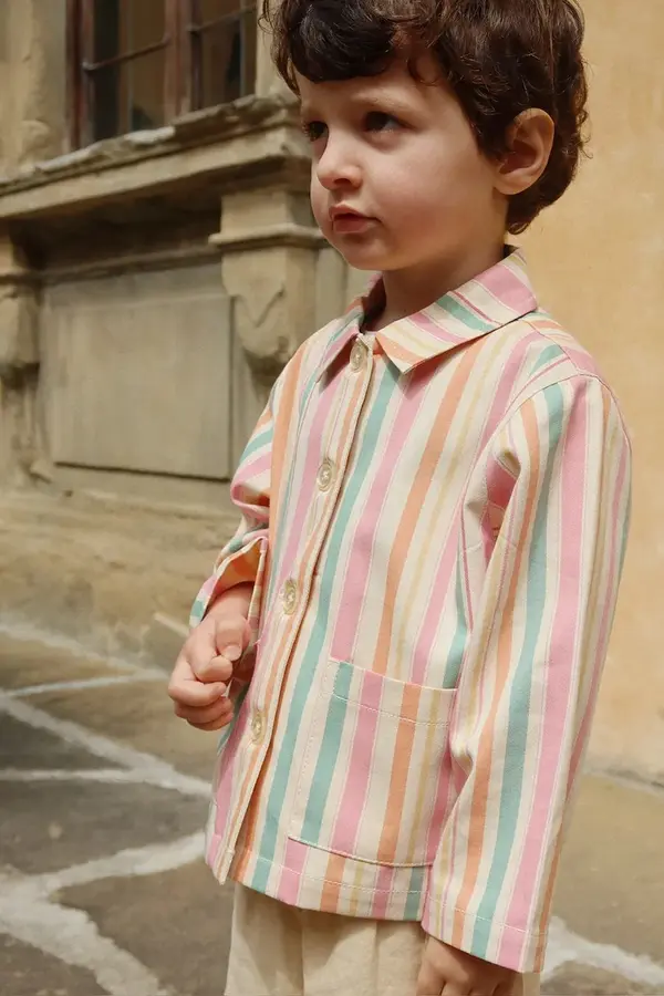 Konges Sløjd Dječja pamučna jakna Konges Sløjd FRANKIE SHIRT JACKET GOTS