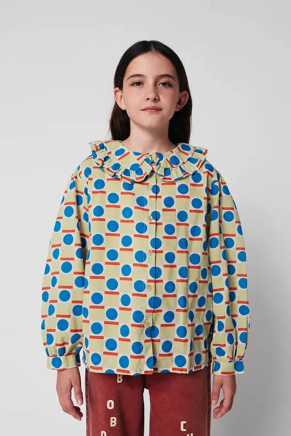 Bobo Choses Dječja pamučna košulja Bobo Choses Geometric Scacs