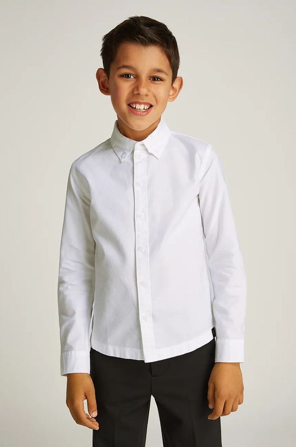 Calvin Klein Jeans Dječja pamučna košulja Calvin Klein Jeans boja: bijela, IB0IB02392