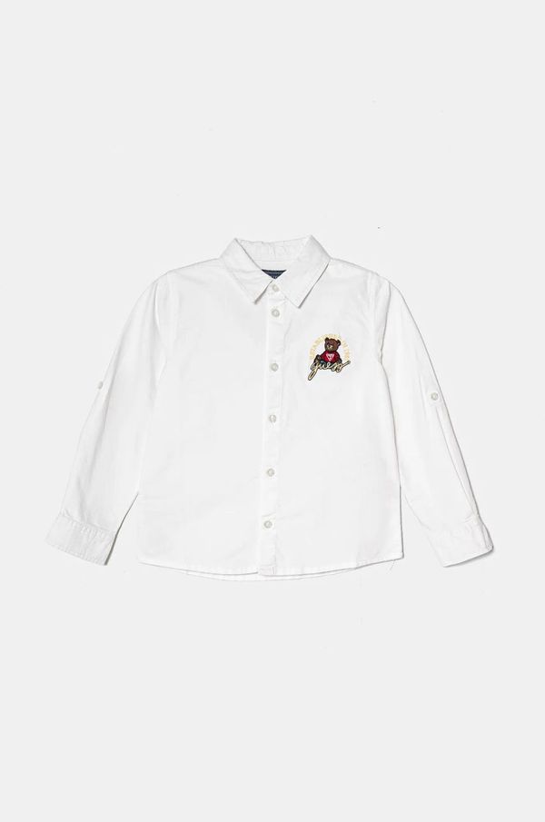 Guess Dječja pamučna košulja Guess boja: bijela, N5RH10 W9CL0