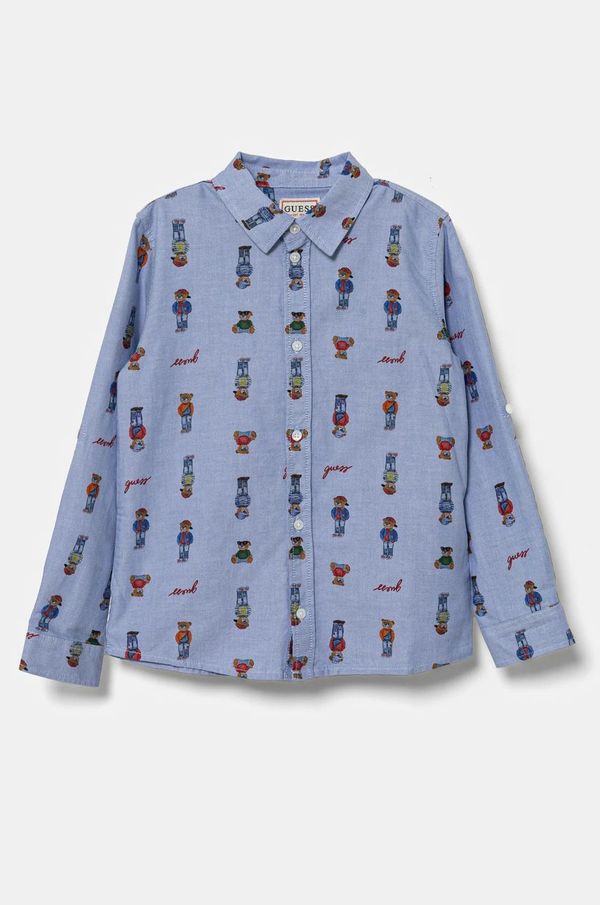 Guess Dječja pamučna košulja Guess N5RH00 W9CL0