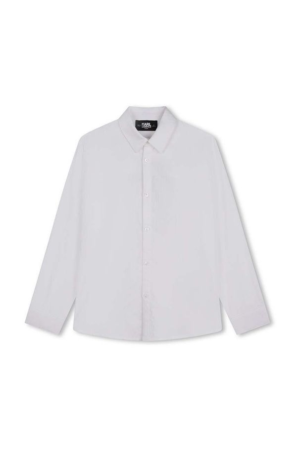 Karl Lagerfeld Dječja pamučna košulja Karl Lagerfeld boja: bijela, Z30301