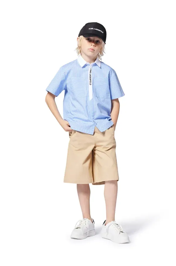 Karl Lagerfeld Dječja pamučna košulja Karl Lagerfeld Z30443