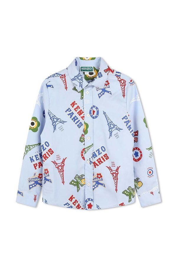 Kenzo kids Dječja pamučna košulja Kenzo Kids K60806