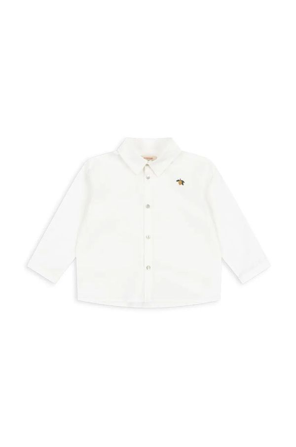 Konges Sløjd Dječja pamučna košulja Konges Sløjd ROLF SHIRT GOTS boja: bijela, KS102088