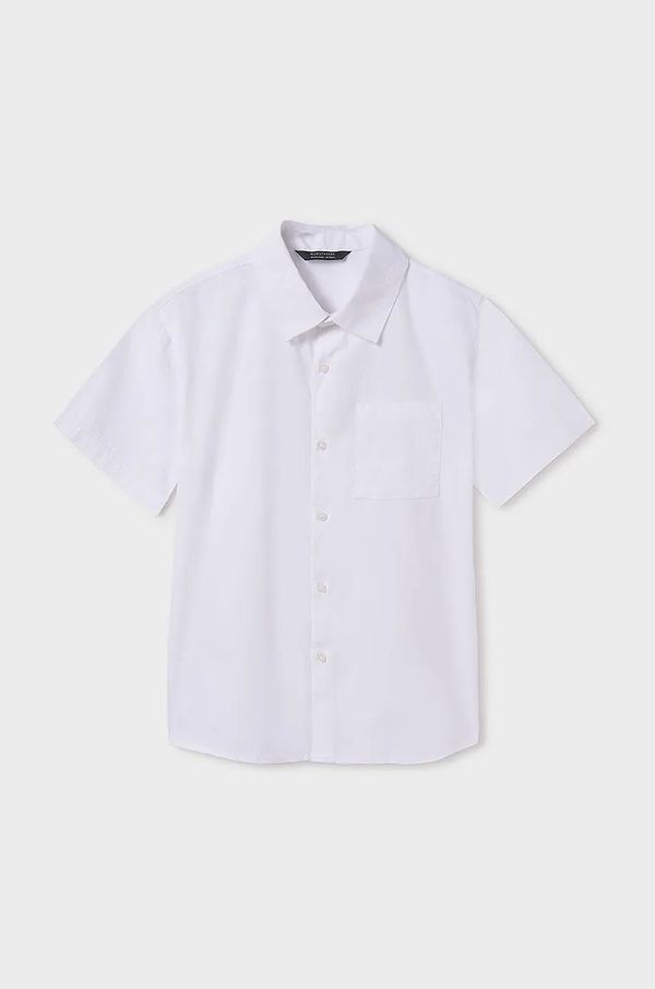 Mayoral Dječja pamučna košulja Mayoral boja: bijela, 6136