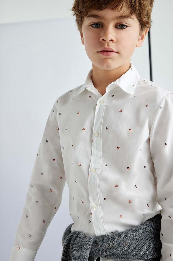 Mayoral Dječja pamučna košulja Mayoral boja: bijela, 7108