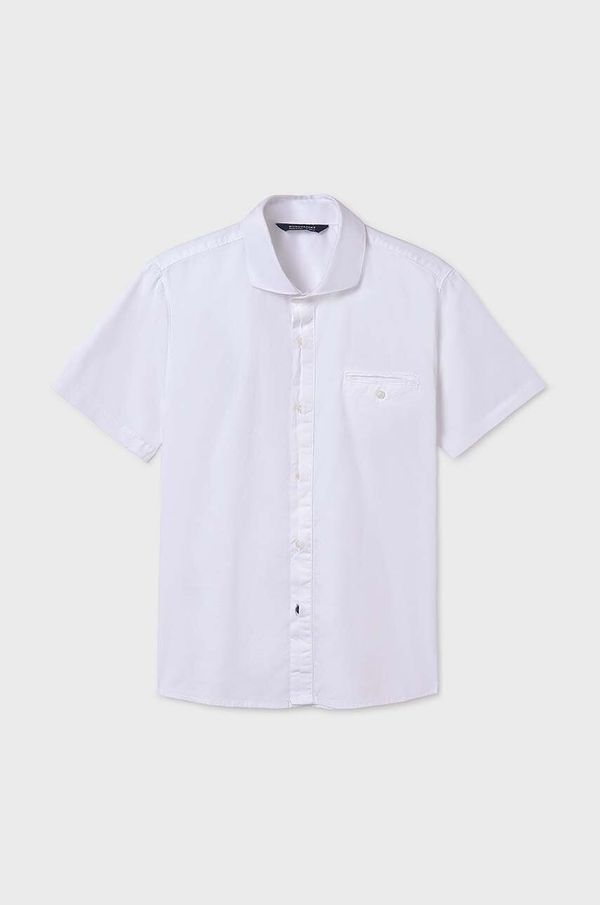 Mayoral Dječja pamučna košulja Mayoral boja: bijela