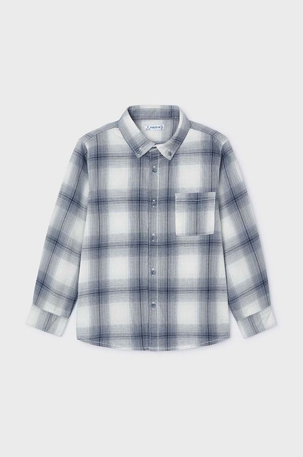 Mayoral Dječja pamučna košulja Mayoral boja: siva, 4114