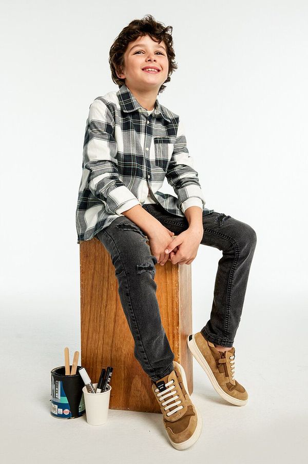 Mayoral Dječja pamučna košulja Mayoral boja: zelena, 7111