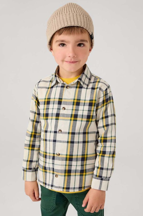 Mayoral Dječja pamučna košulja Mayoral boja: žuta, 4115