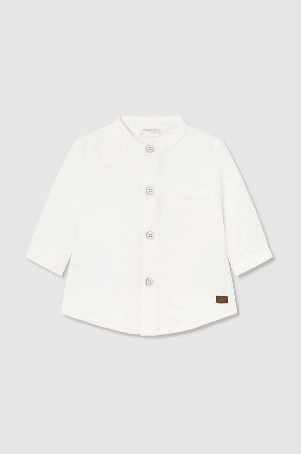 Mayoral Newborn Dječja pamučna košulja Mayoral Newborn boja: bež, 2181
