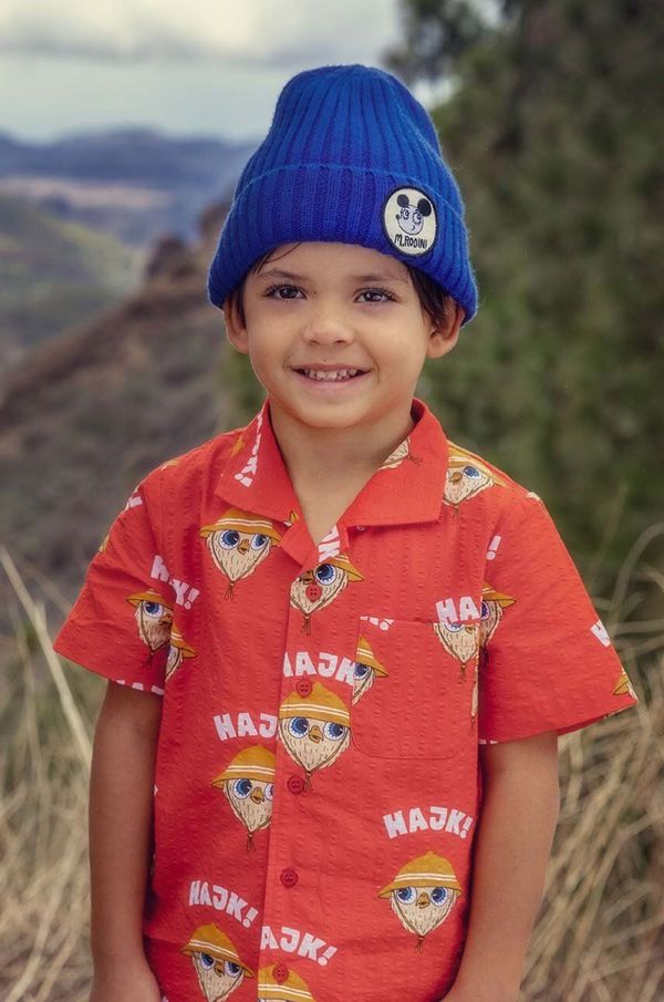Mini Rodini Dječja pamučna košulja Mini Rodini Hike boja: crvena