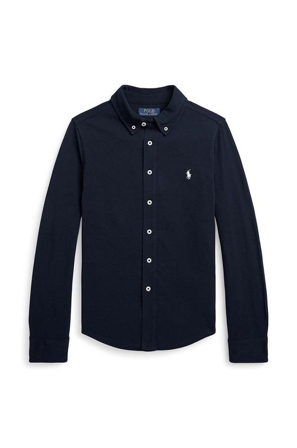 Polo Ralph Lauren Dječja pamučna košulja Polo Ralph Lauren boja: tamno plava, 323914506001