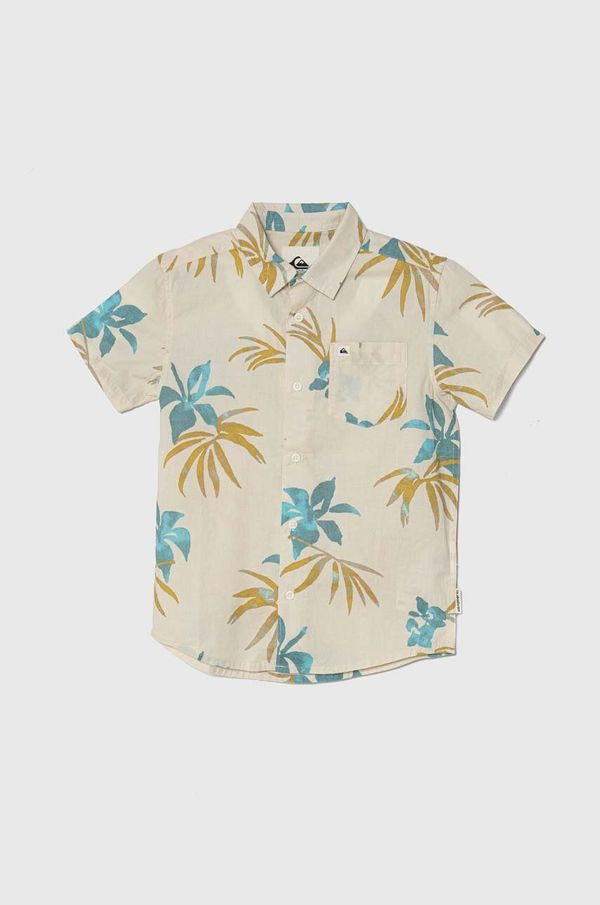 Quiksilver Dječja pamučna košulja Quiksilver APEROCLASSYOUTH boja: bež