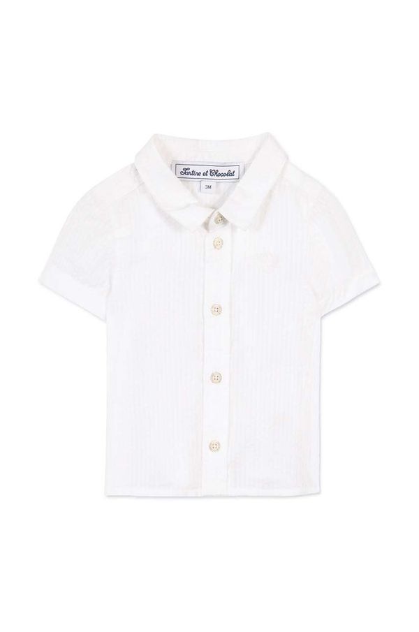 TARTINE ET CHOCOLAT Dječja pamučna košulja Tartine et Chocolat boja: bijela