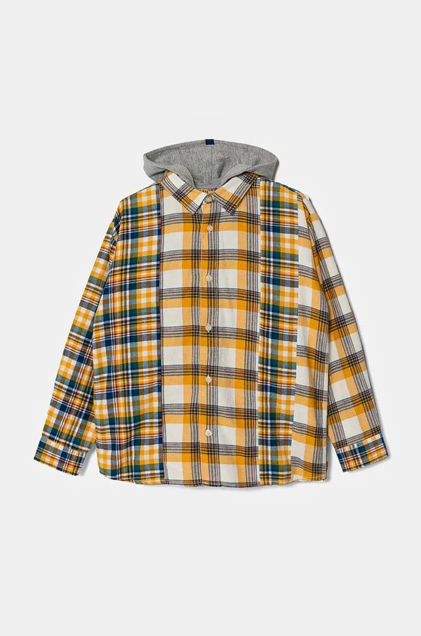 United Colors of Benetton Dječja pamučna košulja United Colors of Benetton boja: žuta, 5U7ECQ038